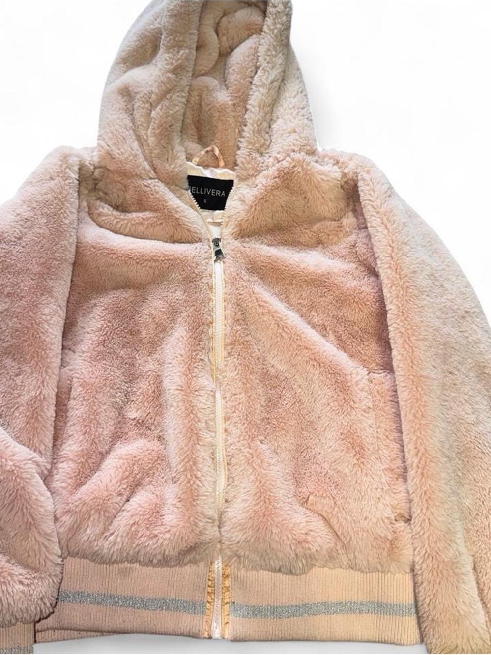 Cozy Plush Hooded Puffer Jacket in Blush Pink